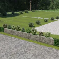 vidaXL Gabionová stěna z pozinkované oceli 630×30×50 cm
