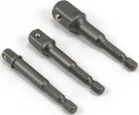 Akkuschrauber Bohrmaschinen Adaptersatz für Stecknuss 1/4 3/8 1/2 -3-tlg Bit Set