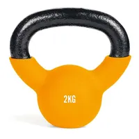 #DoYourFitness Kettlebell - pevný litinový kettlebell s neoprenovým povrchem - 2 kg