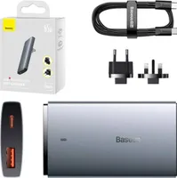 Inkarcátor pro připojení Baseus GaN5, 65W, 1xport USB-C, 1xUSB-A