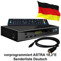 Sat Receiver MEDIAART- 4 vorbereit Deutsche Senderliste FULL HD Digital HDMI USB