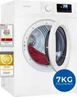 Exquisit Wäschetrockner 7kg, Wäschetrockner, Startzeitvorwahl, Knitterschutz, Trockner, 15 Programme, Kindersicherung, Energieklasse C, TAE70-70 weiss