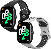 kwmobile 2x Sportarmband kompatibel mit Xiaomi Redmi Watch 4 Armband - Fitnesstracker Band Set aus TPU Silikon