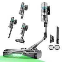 Proscenic P16 L Akku Staubsauger, 550W, 55 kPa, Handstaubsauger mit Faltrohr, 65Min Laufzeit, LED, grüne Vertect™, geeignet für Tierhaare, Grau