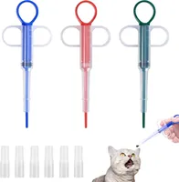 3PCS Pet Spritze Pet Pill Shooter, Pet Tablet Feeder Wiederverwendbares Fütterungsspenderwerkzeug Für Katzen Hunde, Kleintiere