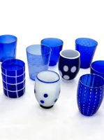 ZAFFERANO Melting Pot 6 Mischgläser Bicolor Blau