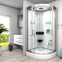 Dampfdusche Dusche Duschkabine D58-10T3 Duschtempel Sauna 90x90 cm