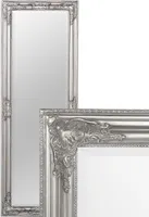 Eleganter Barock Spiegel BESSA 140x50cm silber-antik Holzrahmen