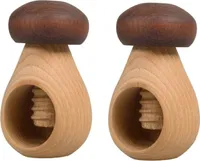 NEUSTANLO Nussknacker Pilz, mit Schraubgewinde, aus Buchenholz (10 Stück)