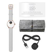 Withings Gesundheits-Wearable Scanwatch,38mm Armband mit EKG und SpO2 – Rosegold