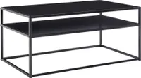 WOHNLING Couchtisch 100x60x45 cm Metall Wohnzimmertisch Sofatisch Tisch Stauraum