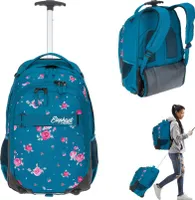 Schultrolley Mädchen Elephant Hero Signature Trolley Ranzen Schulranzen Tasche Trolly 12848 Blue Flower