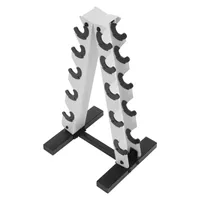 5stupňový stojan na činky A-Frame Stojan na činky do 100 kg Bílý