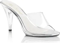 CARESS-401 Damen Slipper von Fabulicious, Transparent EU 41, US 11