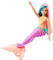 Barbie Dreamtopia Meerjungfrau Puppe (türkis- und pinkfarbenes Haar), Anziehpuppe