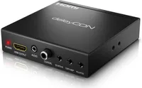 deleyCON SCART zu HDMI Konverter mit Audio Extractor SCART + HDMI Eingang auf HDMI Ausgang Koaxial + 3,5mm Audio Ausgang SCART auf HDMI