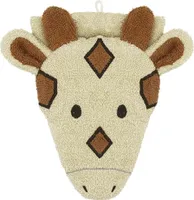 Fürnis Waschlappen mit lustigen Tiermotiven Gross 100% Bio Baumwolle GOTS 558 Giraffe