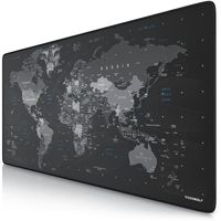 Titanwolf Gaming Mauspad XXL, glattes Stoffgewebe, Speed Mousepad, 900 x 400mm große Fläche, Globus