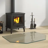vidaXL Krbová sklenená doska šesťhran 80x60 cm