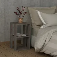 DECORTIE Lonie Moderner Nachttisch, Dunkler Kaffee, 34 x 30 x 55 cm