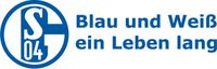 Alenio Wandtattoo - FC Schalke 04 Logo Blau und Weiß ein Leben lang, 57x19 cm