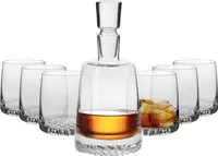 KROSNO Fjord Karafa a skleničky na whisku, Sada 7, 950 ml a 370 ml