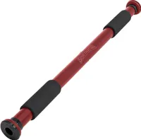 SPORTINATOR Klimmzugstange für Türrahmen 60-102 cm – Stabil, kein Bohren, bis 150 kg belastbar, rutschfeste Griffe, für Oberkörper weinrot | STR-116