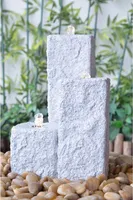 Springbrunnen-Set "Neptun LED" Polyresin grau
