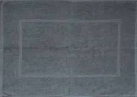 Baumwoll Frottier Duschvorleger, Badematte, Frottee, 50 x 70 cm, grau, uni einfarbig, Badvorleger, 100% Baumwolle