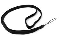 Halsband Umhängeband Trageband mit Schlaufe in Schwarz für Smartphone MP3-Player