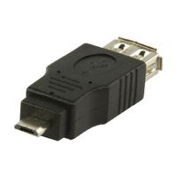 Valueline VLCP60901B, Micro USB B, USB A, Schwarz