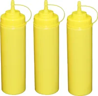 3 Stück gelbe Quetschflaschen 0,76Liter Dosierflasche Spenderflasche Dressingflasche
