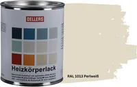 OELLERS Heizkörperlack DIY 1L RAL 1013 Perlweiß Heizungsfarbe Heizungslack Heizkörperfarbe