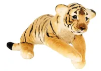 Weißer o brauner Stoff Tiger mit aufgerissenem Schlund 130 cm Stofftier Plüsch 