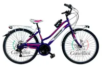 Detský MTB bicykel Canellini LINCY 26" - Fialová/Fuchsiová