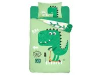 DETEXPOL Bambusové obliečky do postieľky Dino green  Bavlna, Bambus, 100/135, 40/60 cm