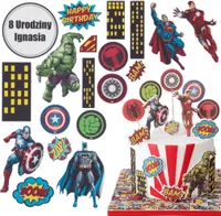 SweetFanaberia | Tortendekorationsset, bedruckter AVENGERS - Marvel - Kreative Tortendekoration für Kindergeburtstage.