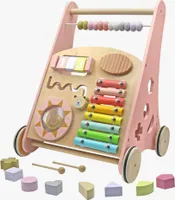 Lauflernwagen aus Holz – Laufwagen für Babys | 38 x 32 x 46cm | Rosa