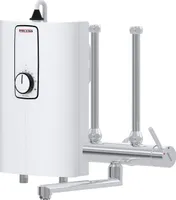 STIEBEL ELTRON elektronischer Kompakt-Durchlauferhitzer DCE 11/13 H + MEKD Armatur für die Küche, Festanschluss 400 V, solargeeignet, Übertischmontage, 205967