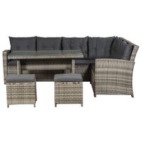 AVOXY Sitzgruppe Gartenmöbel Set Premium Lounge Sofa Tisch mit Auflagen Günstig 