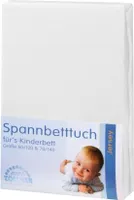 Spannbetttuch Jersey f. Kinderbett weiß
