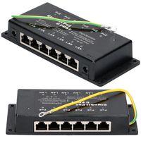 Extralink PoE Injektor 6 Port Gigabit Adapter Power Over Ethernet 48V 6 Ports 1000Mb/s RJ45