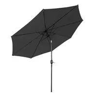 TRMLBE Sonnenschirm Ø 3m Alu Gartenschirm UV-Schutz UPF 40+ Balkonschirm neigbar Terrassenschirm ohne Ständer für Garten Balkon Terrass, Dunkelgrau