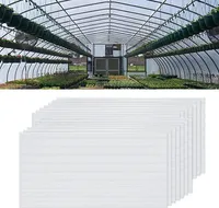 TRMLBE 14x polykarbonátové dvojstenné dosky, 4mm | 10,25 m² Dvojstenné dosky pre skleníky Záhradný skleník Náhradné dosky (60,5 x 121 cm) - transparentné