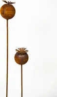 Edelrost Stecker "Mohnkapsel"  40 cm