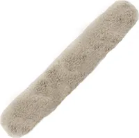 Zugluftstopper mit Kunstfellbezug Türbodendichtung Türdichtung Fensterdichtung Türwindstopper Windstopper Beige 1 Stück