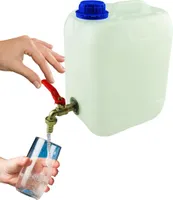 Anwicar Wasserkanister mit hahn - Wasser Kanister mit zapfhahn 5l - Camping Wassertank - Weiß