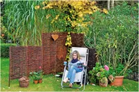 Steckparavent Allessia Weidengeflecht 56 x 116 cm braun