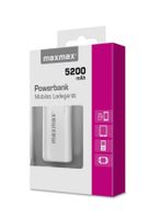 maxmax®  MXP56 5.200 mAh Powerbank - Mobiles Ladegerät für alle Geräte mit USB Anschluss