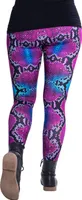 cosey - Bedruckte Tiermotiv-Leggins (Einheitsgröße) - Design Pink Snake